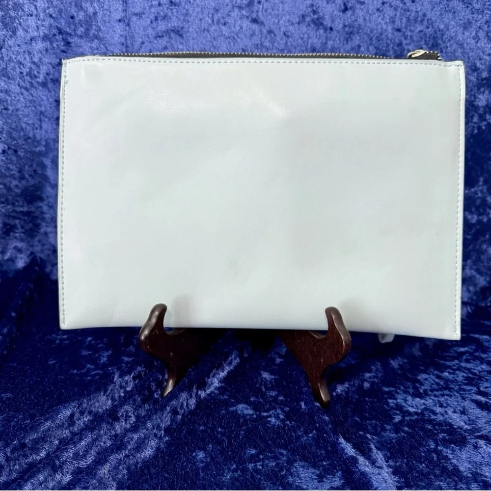 Street Level Pale Blue Clutch‎ Handbag Wristlet Envelope Fold Vegan New w/ Tags